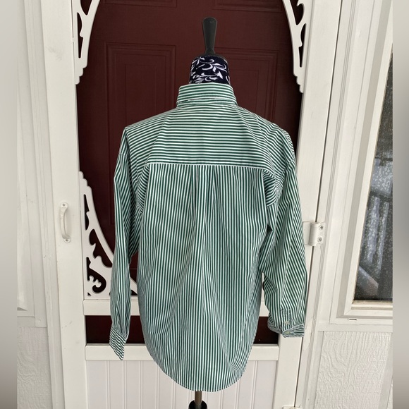 Separate Issue Women’s Striped Pleated Long Sleeve Button Up Shirt Size 10 - Picture 2 of 16